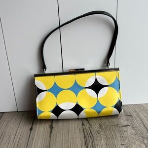 J-Line Stylish Yellow and Blue Geometric Women's Bag Purse